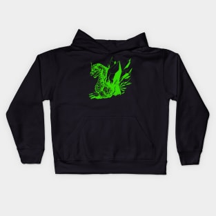 SpaceGodzilla (green) Kids Hoodie